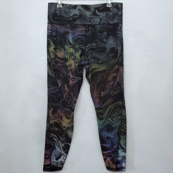 Athleta Lightning Swirl Reflective 7/8 Tight High-Rise in Supersonic Size LT - Picture 2 of 16